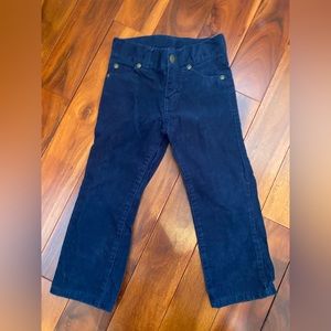 Boys Janie and Jack corduroy pants navy